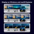 Vention 15 in 1 USB C HUB MST Vertical Docking Station Type C to HDMI 4K60Hz DP USB 3.2 3.0 A 10Gbps 3.5mm SD TF RJ45 Ethernet for Windows MacBook Laptop Thunderbolt 4 Type C Hub. 