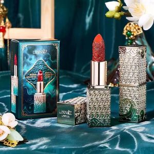 BAIXL Long Lasting Carved Lipstick Phoenix Feather Non-Stick Cup Lip Balm Vintage Matte Matte Mist Velvet Lip Glaze Women