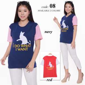 baju kaos oblong wanita atasan distro lengan pendek leher bulat