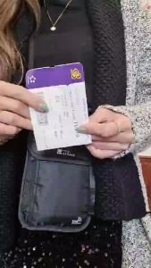 【Ship in 24H】[RFID Anti-Lost/Security] Multifunctional Anti-theft Travel Document Bag/Compartment Storage Card Holders/Mobile Phone Passport Credit Card Cash Bags/Large Capacity Travel Document Bags/Free Hands Waterproof Lightweight Portable Small Foldabl