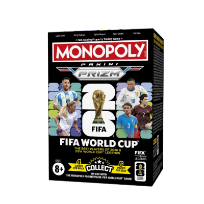 Monopoly Panini Prizm: FIFA World Cup 2026 Trading Cards Booster Box (Original Box of 6)