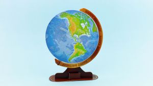 Spinning Globe Birthday Card Glow in the Dark Greeting Cards Gifts with Envelope New Year Gift 3D 生日卡