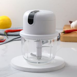 Garlic Grinding Chopper Electric Garlic Masher Handheld Chopper Multi Function Meat Grinder Vegetable Onion Garlic Blender Food Vegetables Cutter Kitchen Accessories