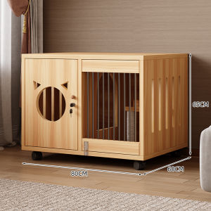PAPAPET Cat Cage Cat Villa Multi Layer Large Solid Wood House Durable Easy to Clean Quiet Private Space For Indoor Breeding Or Pet Shop Use