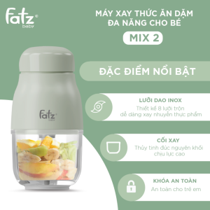 Máy Xay Thức Ăn Dặm Đa Năng FATZ BABY Mix 2 (300ml) và Mix 4 (600ml) Xay nhuyễn Hoàn Hảo Công Suất 200W Bảo Hành 12 Tháng
