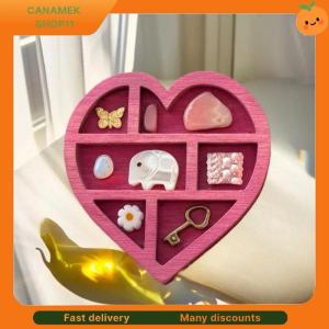 ❣️❣️❣️ Multicolor Miniature Trinket Shelf Moon Mushroom Star Heart Shaped Shelf Compartments Mini Jewelry Holder