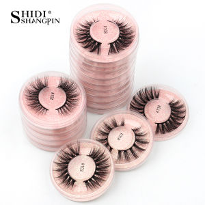 SHIDISHANGPIN 10 Pairs 3D Faux Mink Eyelashes Handmand Full Strip Natural Fales Eyelash Makeup Lashes Extension