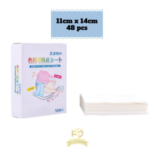 𝟮𝟰𝗽𝗰𝘀/𝟰𝟴𝗽𝗰𝘀 Anti Dye Paper Color Absorb Sheet Washing Machine Laundry Cloth
