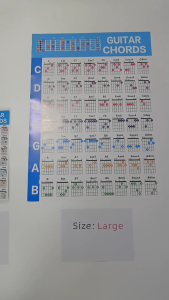 Guitar Chord Chart Reference Poster Educational Guitar Chord Poster Gift for Guitar Beginners and Teachers Easy to Use