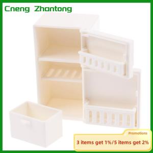 Cneng Dollhouse Miniature Bench Refrigerator Toys Kitchen Home Furniture Decoration