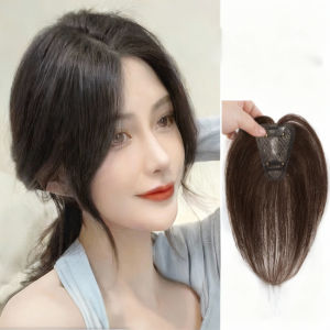 Wig Hairpiece Realistic Voluminous Crown Real Hair / Gray Wig Piece For Covering White Hair / Wedding Adults Party