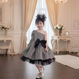 Váy Bé Gái Kim Sa Đen Huyền Bí Quý Phái - Váy Công Chúa TN233003 - Tặng Kèm Phụ Kiện - Size Đa Dạng - Đầm Sinh Nhật Dễ Thương & Xuất Sắc Thanh Nhi Fashion