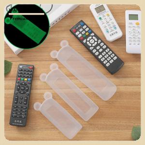[COD] Silicone điều khiển từ xa bảo vệ bao gồm điều hòa không khí TV điều khiển từ xa trường hợp không thấm nước Gấu Tai huỳnh quang chống bụi Bìa