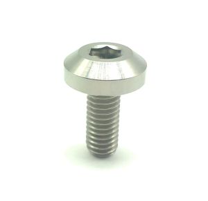 1pc Titanium Bolt M6 x 10mm 15mm 20mm 25mm 30mm 35mm Umbrella Head Inner Hexagon Allen Head Motorcycle Disc Brake Disc Disc Brake Disc Engine Decoration Titanium screw Ti bolt