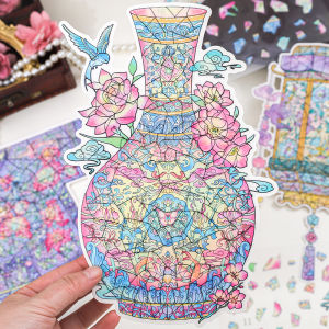 Puzzle Stickers Ceramic Vases Cultural Relic Design 3D Miniature Scenes Sticker造景贴纸
