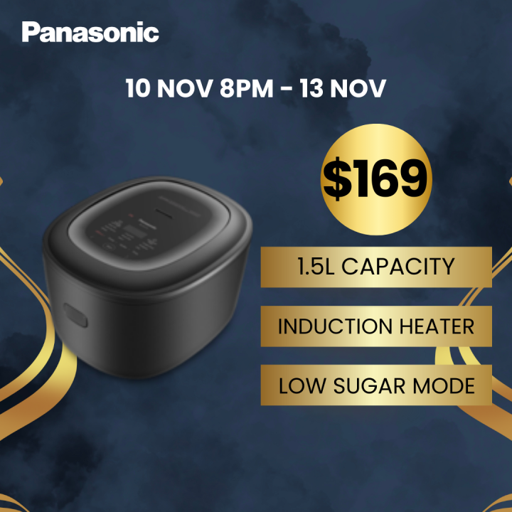 Online Exclusive Panasonic 1.5L Low Sugar Induction Heater IH Rice Cooker SR HL151KSH