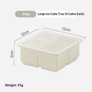 Trái Cây Sao⭐Khay đá Silicone cấp thực phẩm lớn có nắp hoàn hảo để sử dụng tại nhà và làm khối băng lớn
