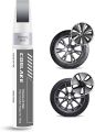 Rim Touch Up Paint(Gunpowder) for Tesla Model Y/3/S/X Gemini Dark/Uberturbine/Arachnid/Cybersteam/Turbine Wheel, Curb Rash Repair Rim Scratch Repair with Masking Tape & Sandpaper. 