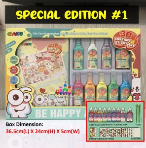 DIY Lukisan Gel Kristal Kids DIY 3D Crystal Gel Glue Painting Window sticker Glass sticker Upgraded version Gel