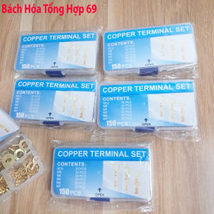 Đầu cos tròn nối dây điện chuyên dụng. Đầu Nối Dây Điện Bằng Đồng Chất Lượng Cao Hộp 150PC từ M3-M10 cho thợ điện