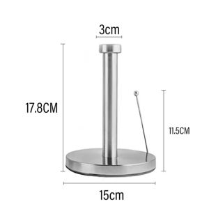 Stainless Steel Paper Towel Holder One-Handed Tear Standing Tissue Holder Perfect Modern Design for Kitchen Keep Kitchens Countertop Tidy Kitchen Napkin Roll Dispenser Stand