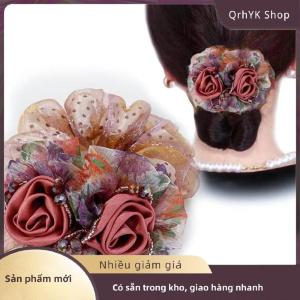Hàng có sẵn✨ Hoa Tóc Ban Nhạc Phụ Nữ Thanh Lịch Của Ban Nhạc Cao Su Đơn Giản Lớn Scrunchies Phụ Kiện Tóc Cho Phụ Nữ
