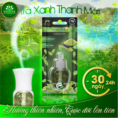 Máy khuếch tán tinh dầu- KÈM LỌ TINH DẦU 30ml -Máy xông tinh dầu cắm điện Unilife - Tinh dầu nước hoa thiên nhiên