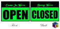 OPEN CLOSED SINTRABOARD WATERPROOF DOOR SIGNAGES. 