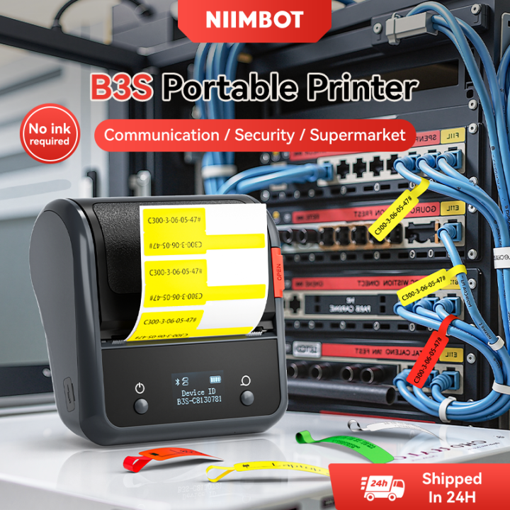 1 X Smart Labelling Machine NIIMBOT B3S Thermal Label Printer Portable Bluetooth Inkless Label ...
