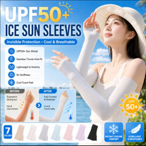 Ice Sleeve UV Protection Seamless Arm Sleeves UPF50+ Invisible Sunblock Cooling Sleeves