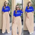 Wide Leg Pants Terno loose crop top in trendy designs & style. 