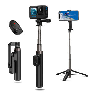 TELESIN Selfie Stick Tripod with Remote Control for GoPro Hero 13 12 11 10 9 8 Max iPhone Andriod 70 M Remote Monopod