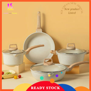 IceCream Collection Non sticky fry pan 20/24/30CM with lid Large Capacity PFOA Free Non-Stick Coating Suitable All Stove Including Induction