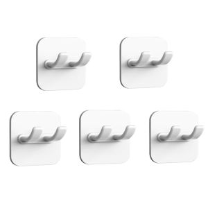 5PC Wall Mount Punch-free Power Cord StorageRack Hooks Kitchen Plug Adhesive Hooks Power PlugSocket Hanger Holder