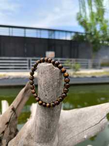 gelang tasbih butiran akar bahar serat emas