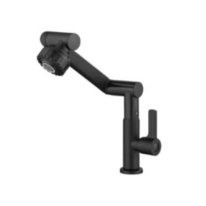 Stainless Steel 360 Degree Swivel Wall Faucet Vertical Faucet 2 Water Spray Modes 1080° Rotatable