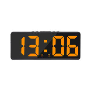 Digital LED Alarm Clock Large Screen Bedroom Bedside Clock Voice Control Dual Alarms Two Display Modes Five-speed Brightness Adjustable 12/24H Minimalist Clock