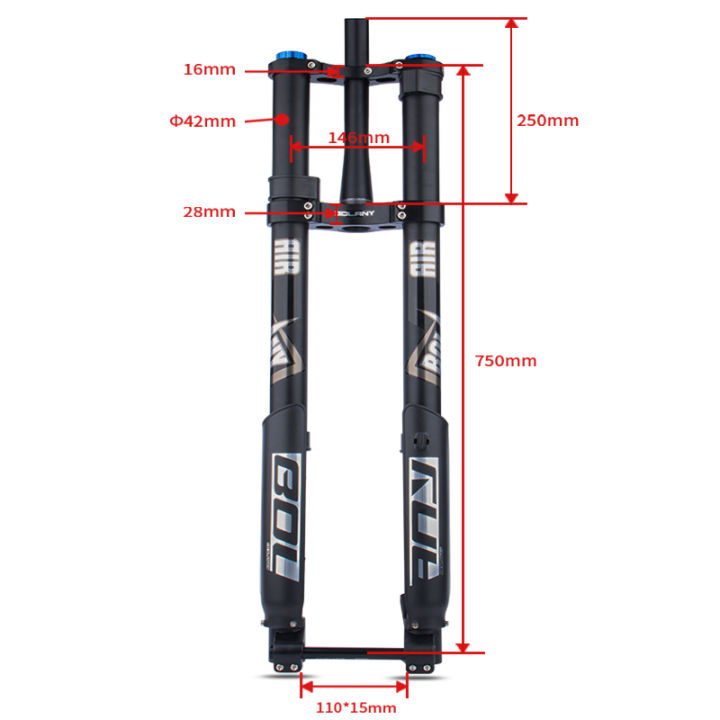 BLOANY/ mountain bike front fork bicycle shock absorber air fork 26
