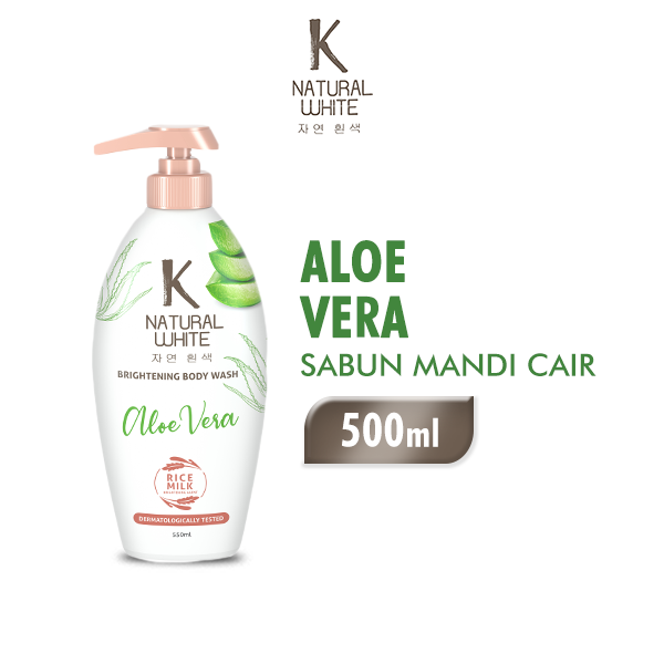 K NATURAL WHITE Sabun Mandi Cair Aloe Vera Botol 500ml
