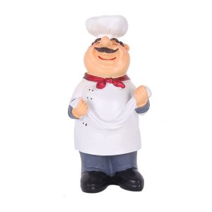 PENGY Simulated Rustic Bakery Chef Resin Statue Model Handicraft Chef Resin Figurines Sculpture Crafts Farmhouse Cake Shop Decor Kids Birthday Gift