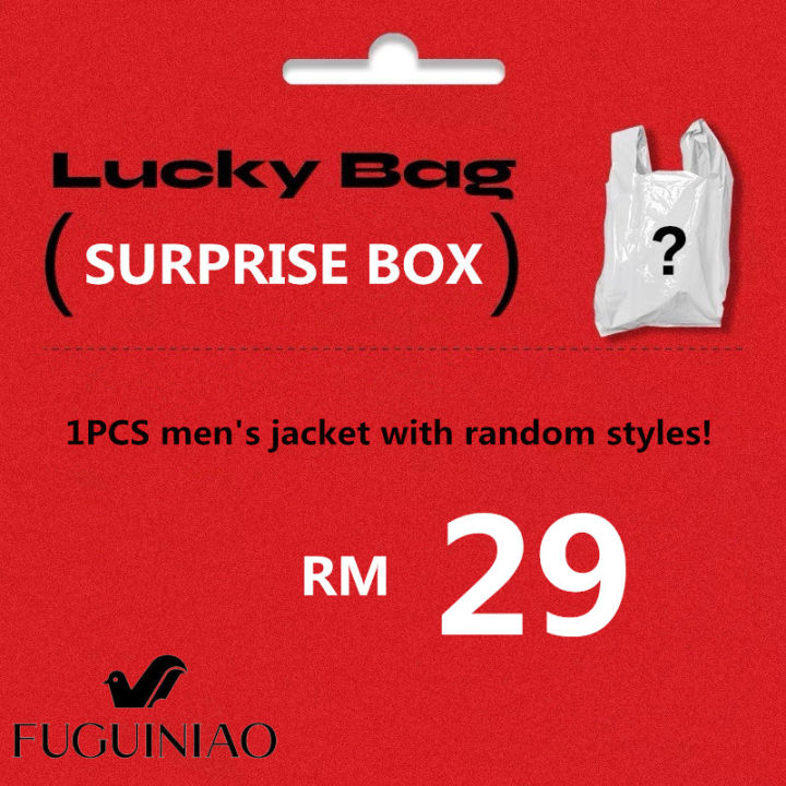 FUGUINIAO Official Store Surprise Box at Men Jacket RM29 Lazada