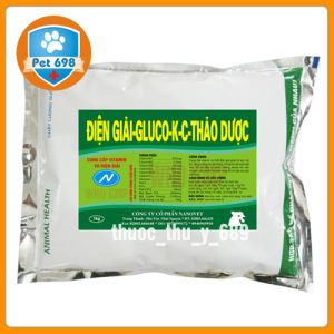 1kg Điện giải Gluco-k-c thảo dược NANOVET bổ cao cấp giải nhiệt chống nắng nóng PET-698