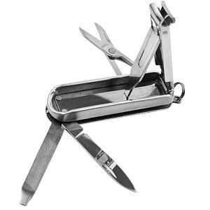 IVAOU Professional Portable Home with Keychain Holder Travel Nail file Nail Scissor Nail Trimming Tool Folding Nail Clippers Toenail Tweezers