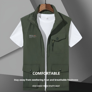 Vest Jacket Spring and Autumn Waterproof Leisure Uniform and Flat Alignment Shoulder Craftsmanship
