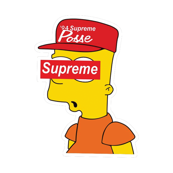 Supreme Bart Simpson High Quality Waterproof Sticker Lazada PH