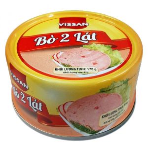 Bò 2 Lát   lon in 170g Vissan  Date 2027