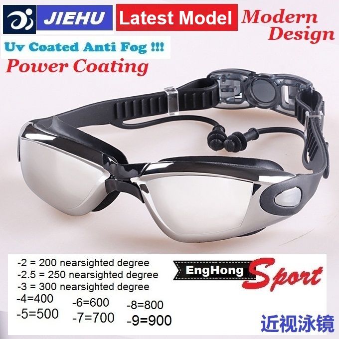 EngHong Swimming Goggles Corrective optical Nearsighted Swimming Glass with Degree Jiehu Nearsighted Goggles Swim Goggles Googles Lazada