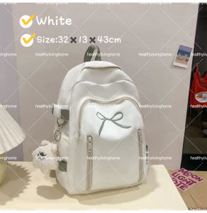 Backpack large capacity student backpack laptop backpack travel backpack leisure bag with pendant