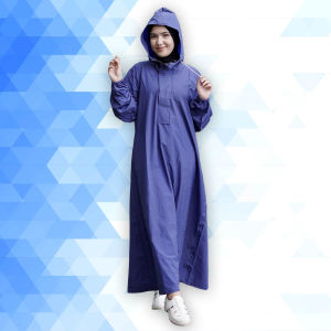 jas hujan wanita gamis syari mantel jumbo bahan premium