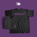 UMAY Shirt T-Shirt Black and White Men Women Unisex. 